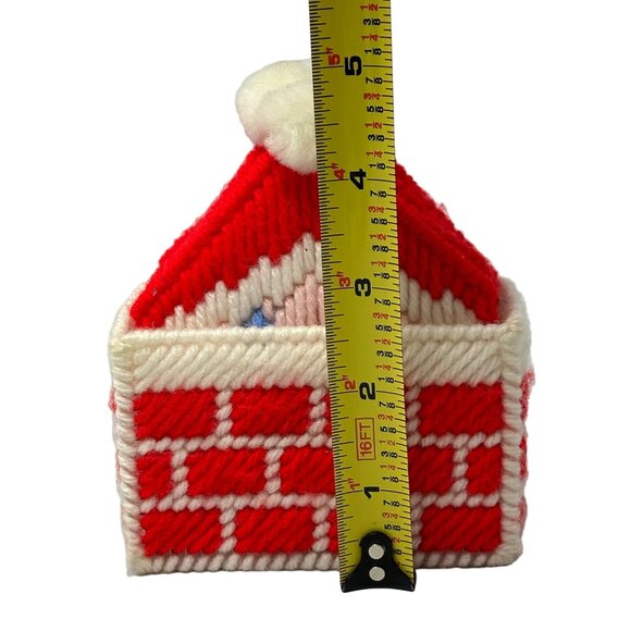 Vintage Santa Claus Coasters Set and Holder Cross Stitch Plastic Canvas - Picture 6 of 6